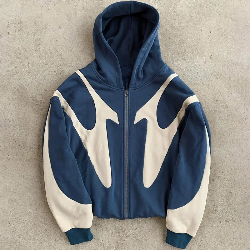 No Chill Co. Devil Arc Y2K Zip Hoodie — Streetwear Drop