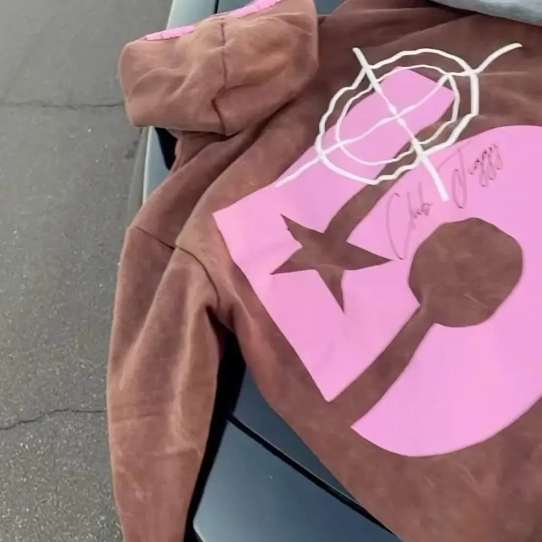 No Chill Co. Target Graphic Y2K Hoodie — Street Style Oversized Pullover