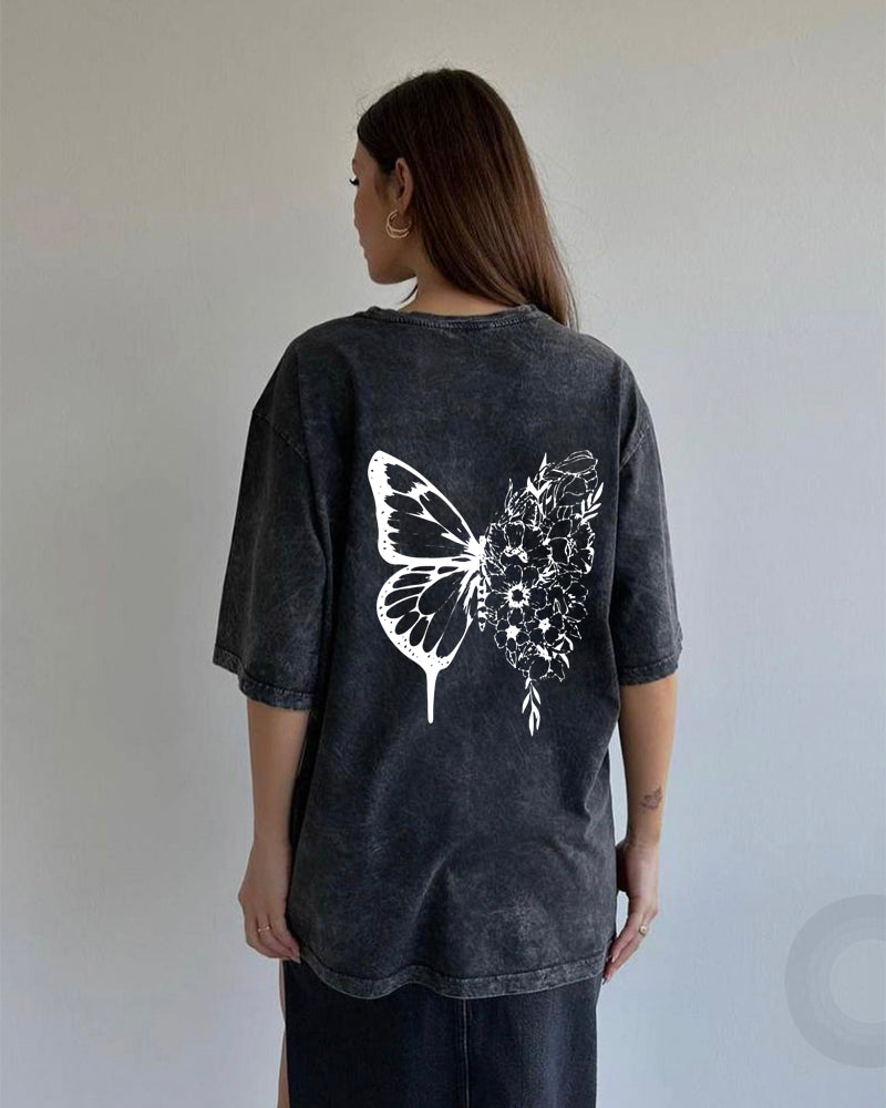 No Chill Co. Acid Wash Oversized Tee — Vintage Street Drop