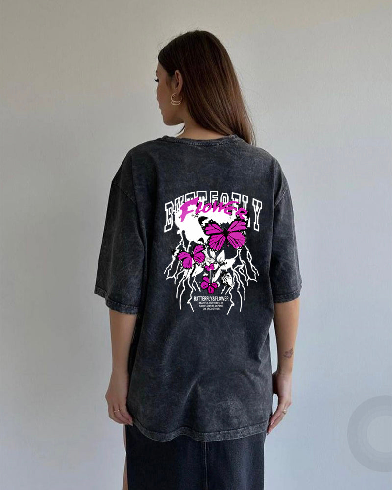 No Chill Co. Acid Wash Oversized Tee — Vintage Street Drop