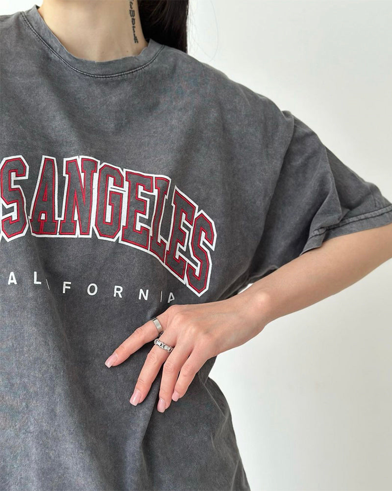 No Chill Co. Acid Wash Oversized Tee — Vintage Street Drop