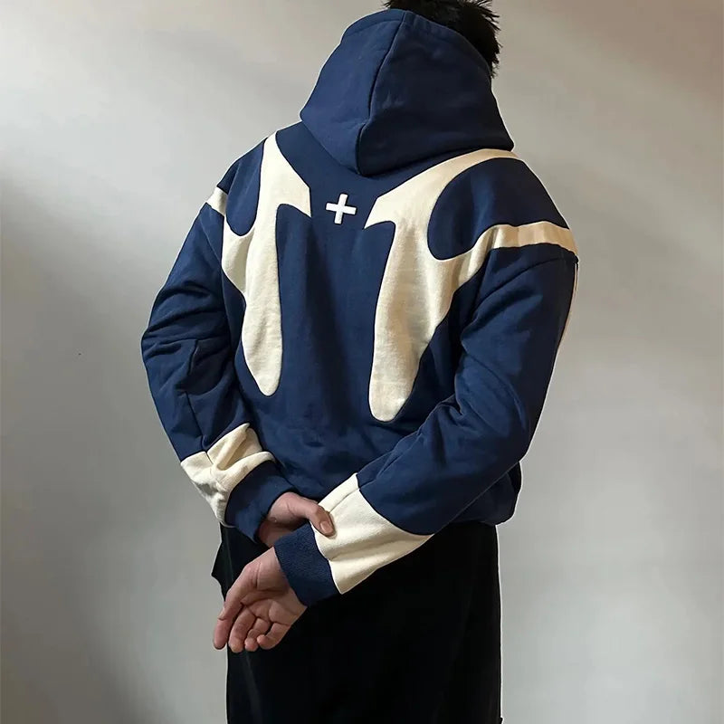 No Chill Co. Devil Arc Y2K Zip Hoodie — Streetwear Drop