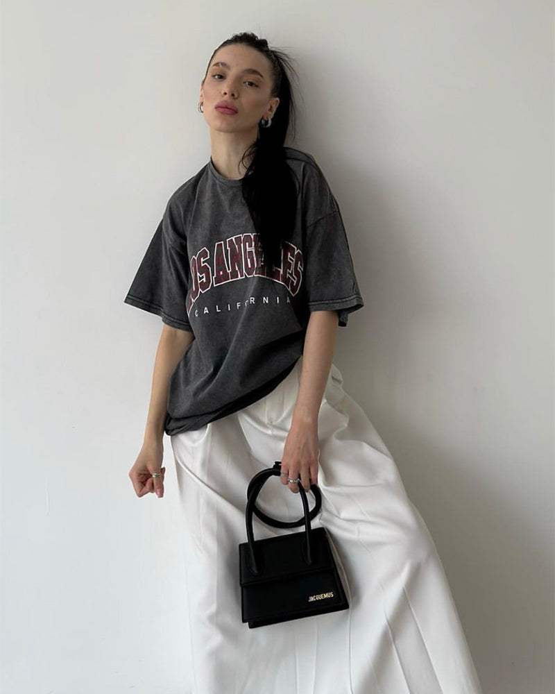 No Chill Co. Acid Wash Oversized Tee — Vintage Street Drop