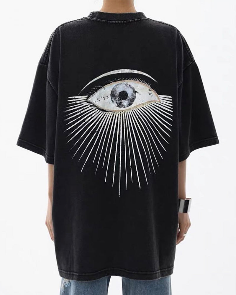 No Chill Co. Acid Wash Oversized Tee — Vintage Street Drop