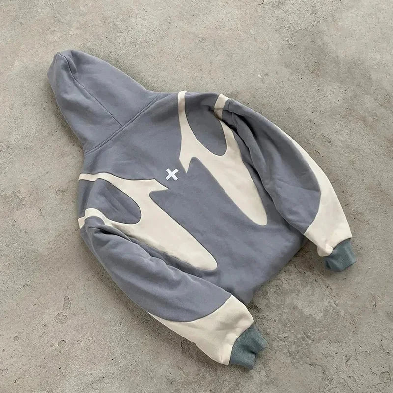 No Chill Co. Devil Arc Y2K Zip Hoodie — Streetwear Drop