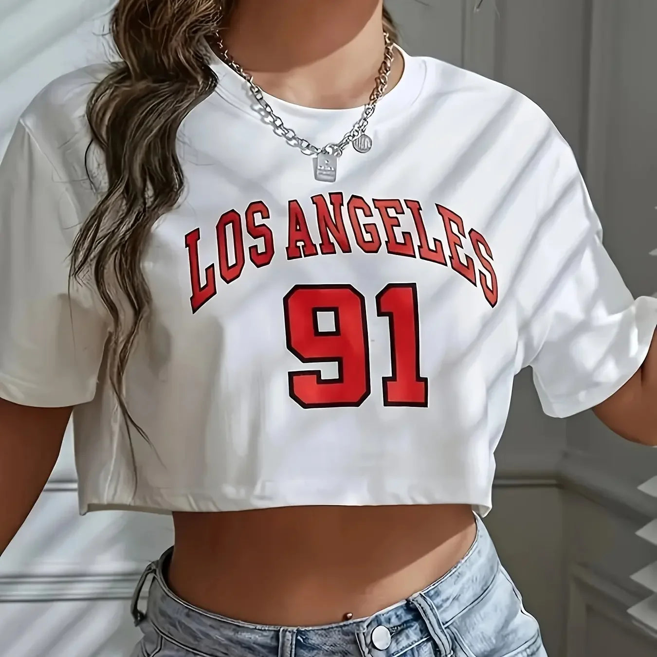 No Chill Co. LA 91 Graphic Crop Tee – Summer Activewear Drop