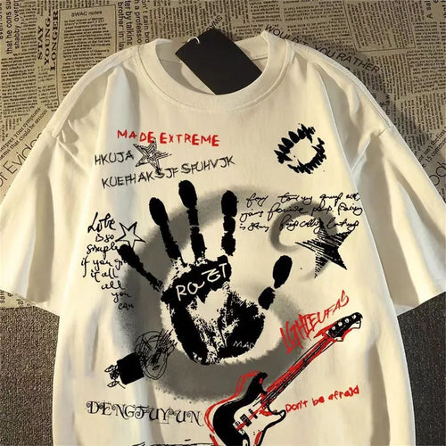 No Chill Co.  Bass & Handprint Oversized T-Shirt/Tee