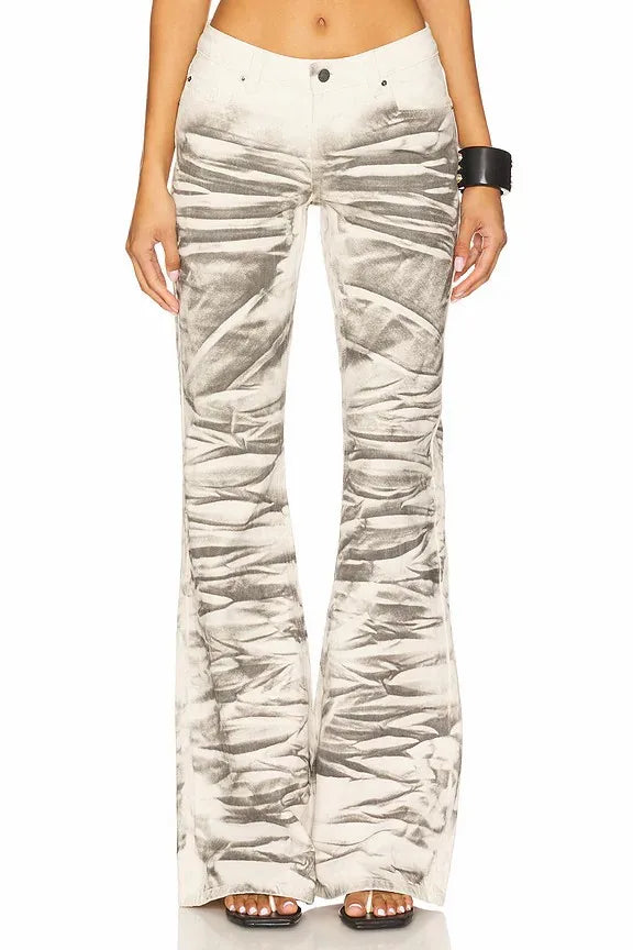 No Chill Co. — Retro Y2K Distressed Flare Jeans | JPOP Edition